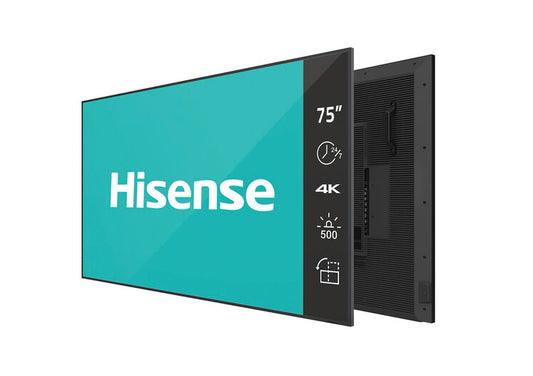 Hisense 75DM66D Signage Display 190.5 cm (75") LED Wi-Fi 500 cd/m² 4K Ultra HD Black Built-in processor Android 11 24/7