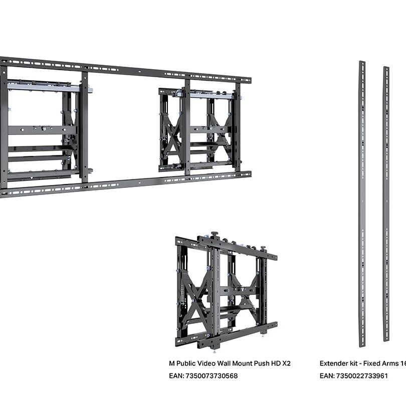 Multibrackets M Public Video Wall Mount Push HD 1600 XL