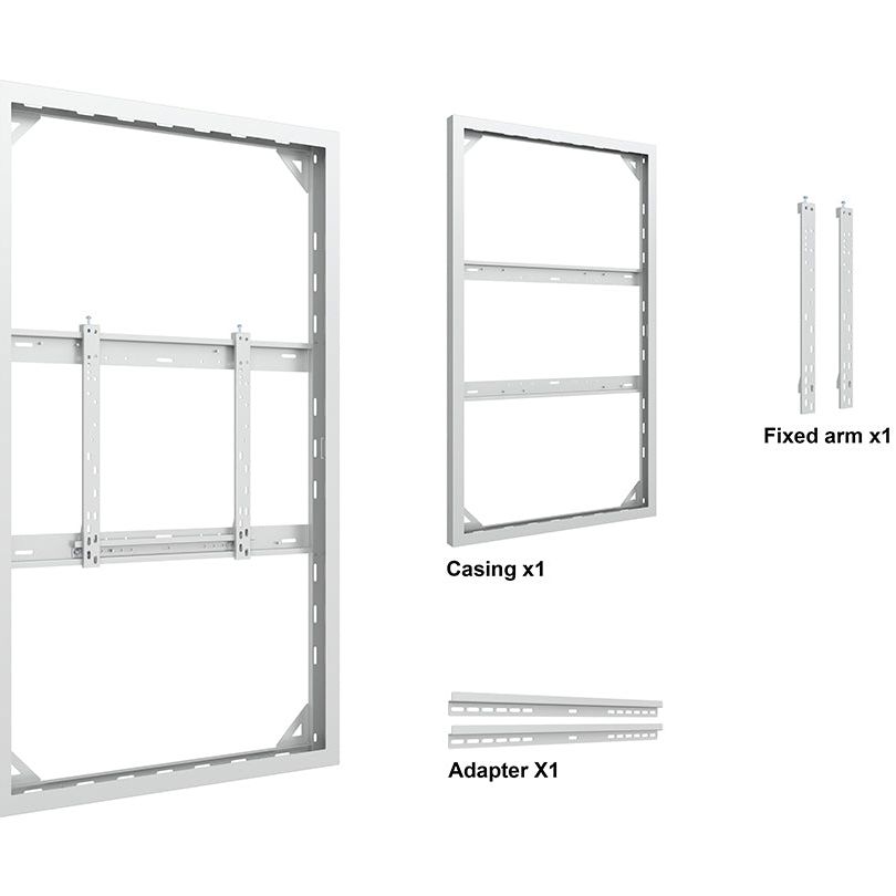 Multibrackets M Pro Series Enclosure 65" Wall Slim Medium White