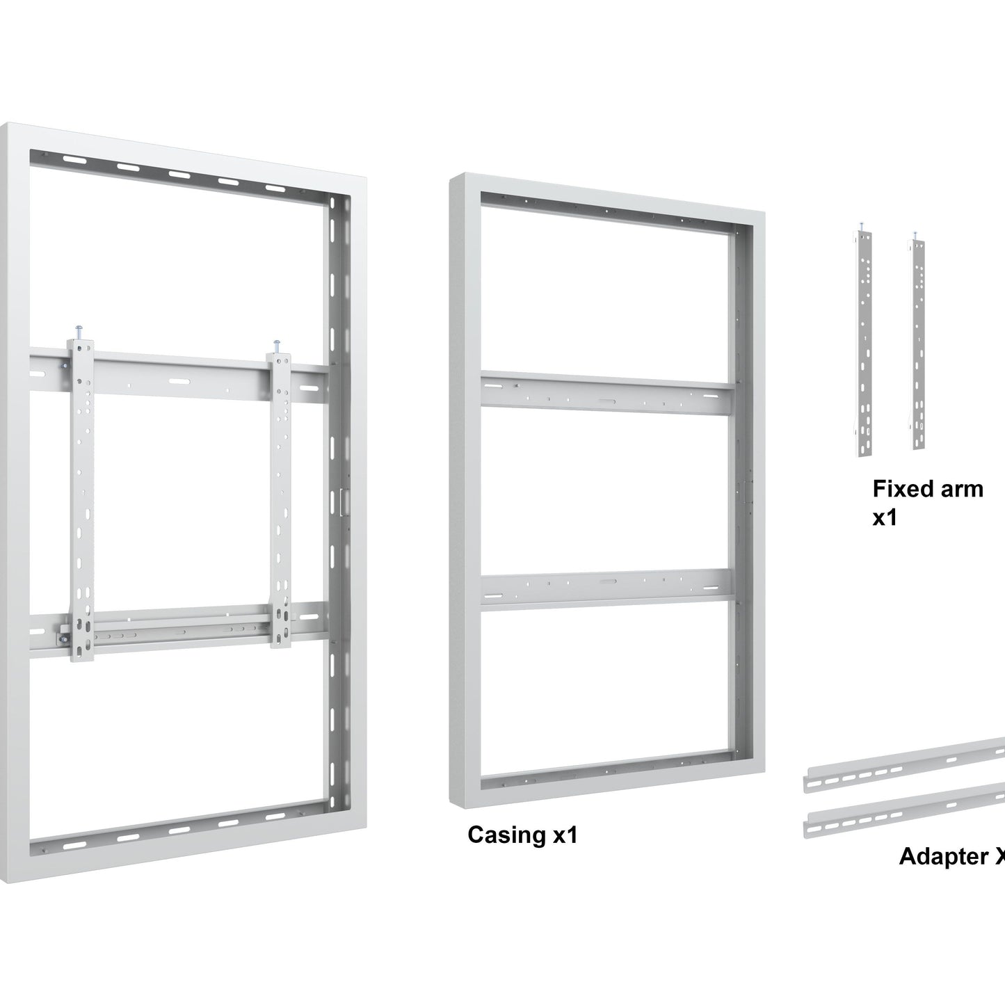 Multibrackets M Pro Series Enclosure 50" Wall Slim Medium White