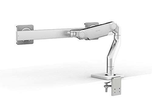 Humanscale M8.1 Dual Crossbar with Clamp Mount in White