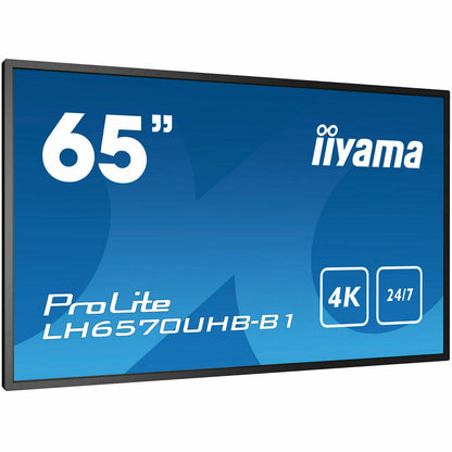 iiyama ProLite LH6570UHB-B1 65" Large Format Display with 24/7, 4K UHD, Android 9.0 and 700cd/m² High Brightness