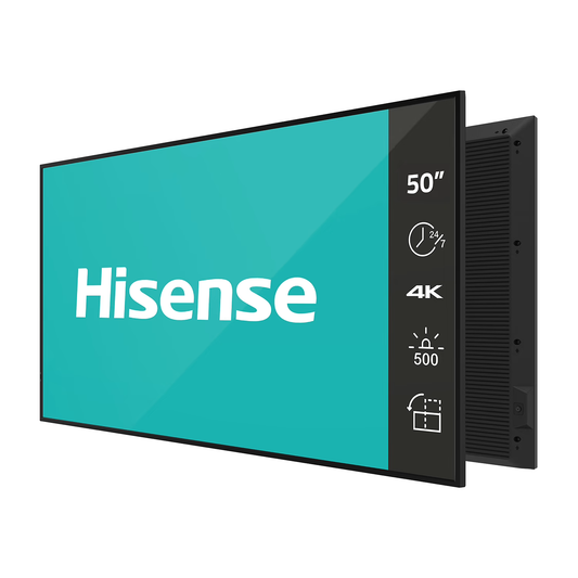 Hisense 50DM66D 50" 4K UHD IPS 24/7 Digital Signage Display