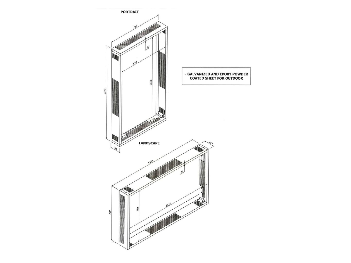 Multibrackets M Wallmount Pro 55XE4F-M with Frame