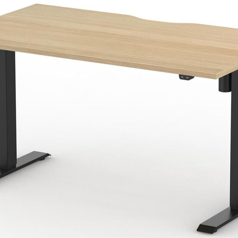 Formetiq B/H1S68S Alto 1 Single Height Adjustable Desk with Scoop - (w) 1600 x (d) 800mm