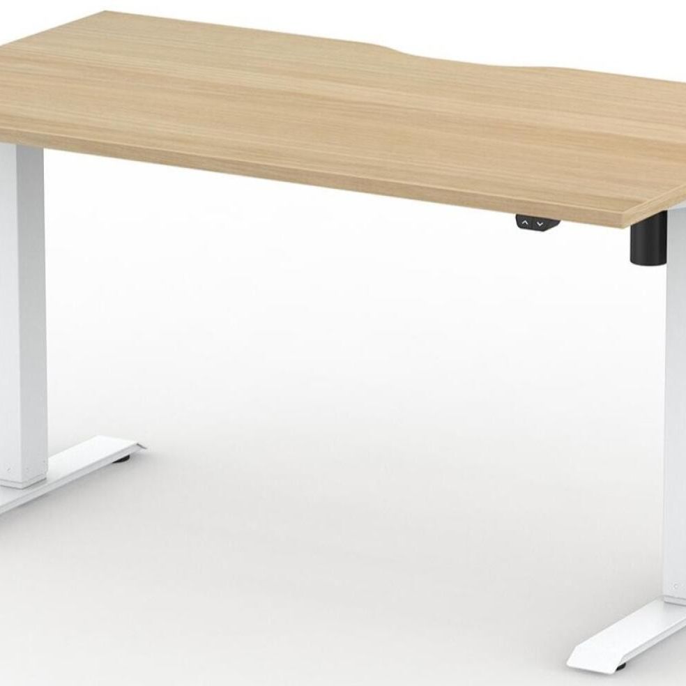 Formetiq B/H1S68S Alto 1 Single Height Adjustable Desk with Scoop - (w) 1600 x (d) 800mm