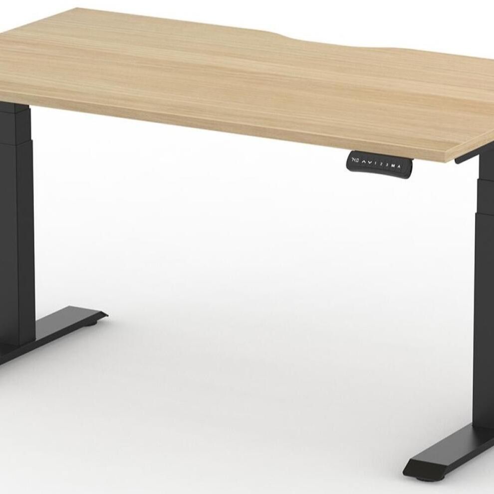 Formetiq B/H2S68S Alto 2 Single Height Adjustable Desk with Scoop - (w) 1600 x (d) 800mm