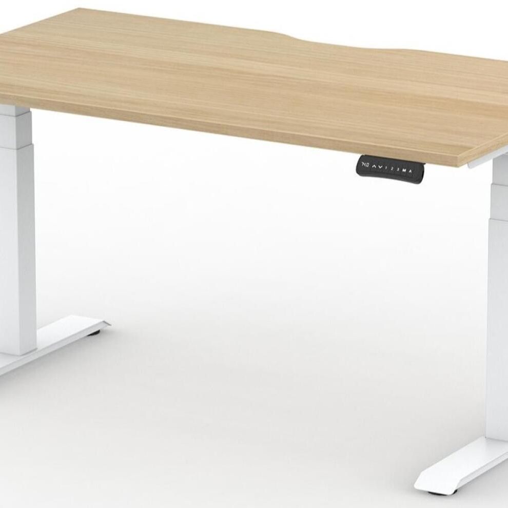 Formetiq B/H2S68S Alto 2 Single Height Adjustable Desk with Scoop - (w) 1600 x (d) 800mm