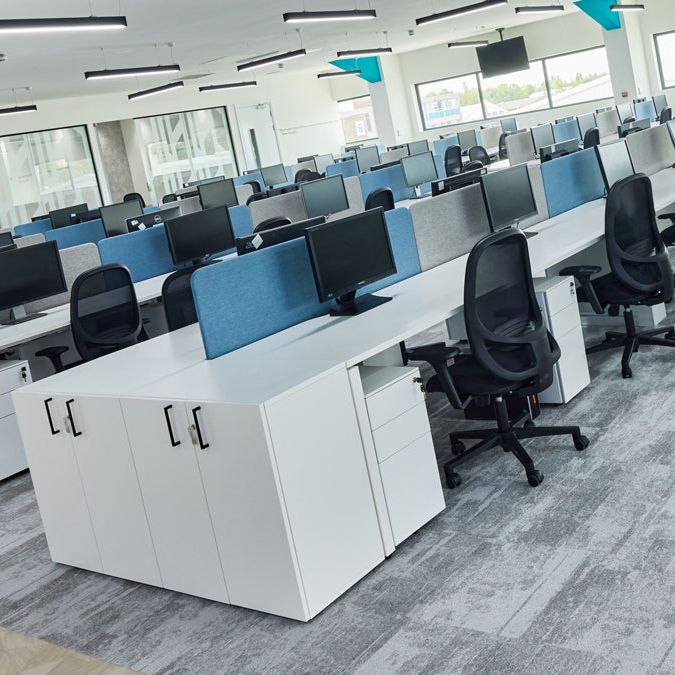 Formetiq PMS4521 Cube Steel Pedestal 2 Personal Drawers 1 File Drawer