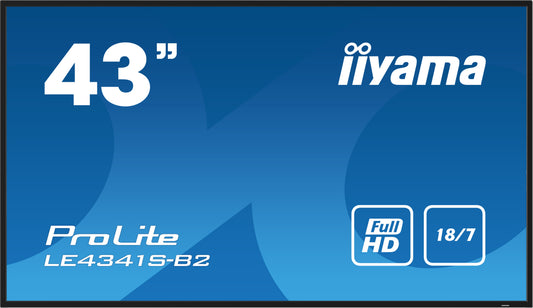 iiyama PROLITE LE4341S-B2 43" Flexible Full HD professional large format display with USB media playback