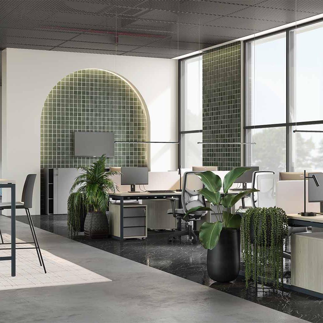 Narbutas G4E033S16S16 Fabric Desk Screen - (w)1200mm (Brackets Not Included)