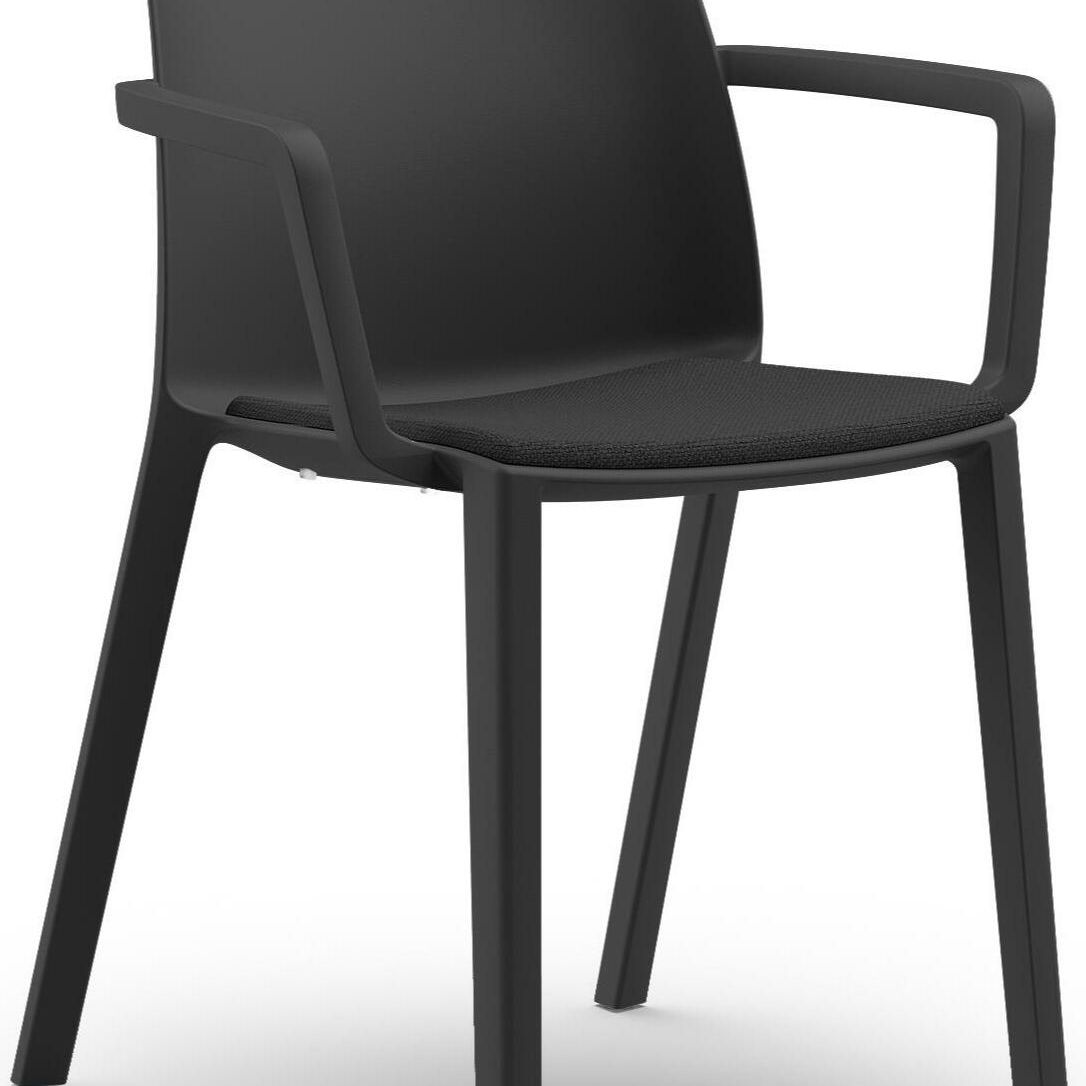 Formetiq B/SCPAF-E4-8033 Palermo 4-Leg Chair with Integrated Arms & Upholstered Seat Pad