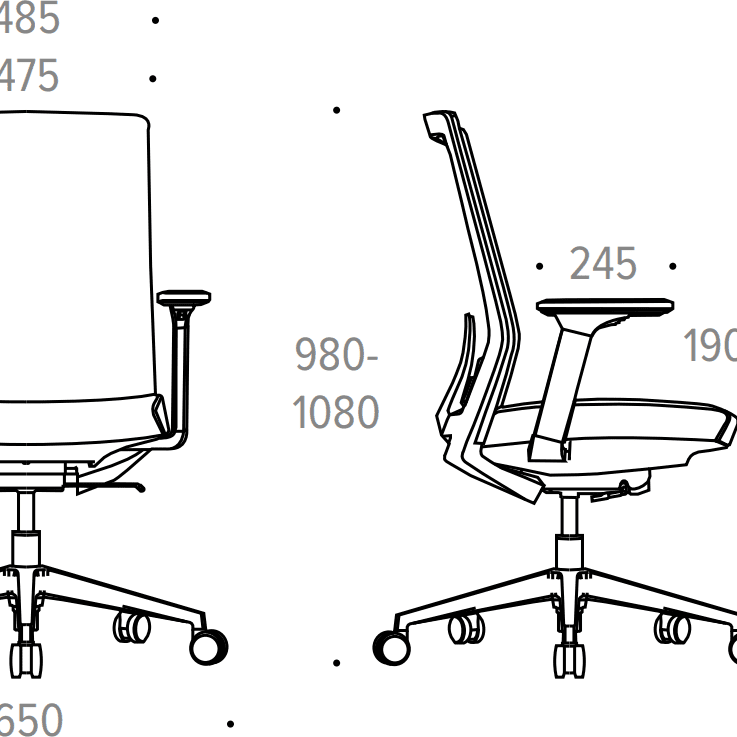 Formetiq B/TV4A/BB-G0 Veneto Task Chair with 3D Adjustable Padded Arms