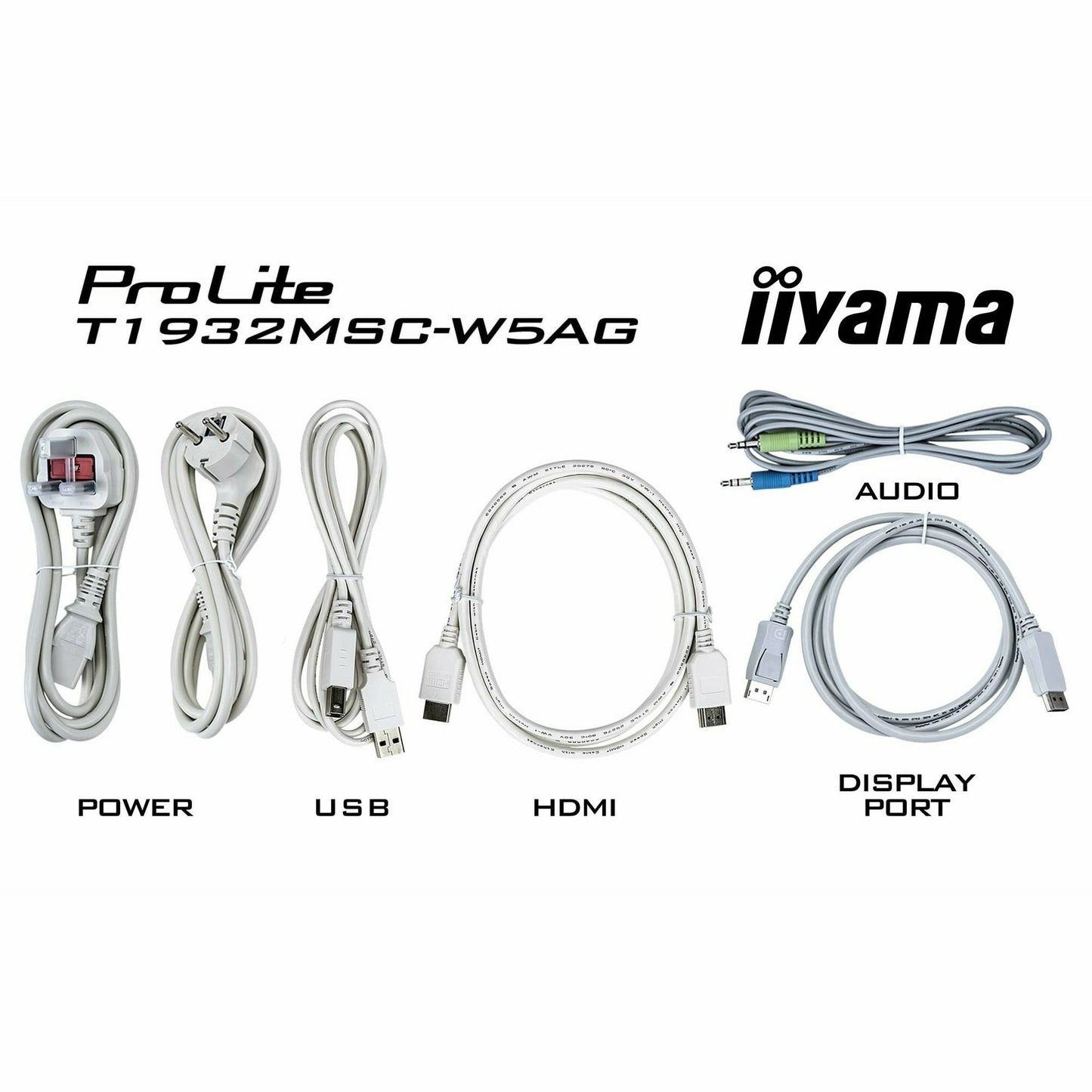 iiyama ProLite T1932MSC-W5AG 19" IPS Touch Screen Display in White