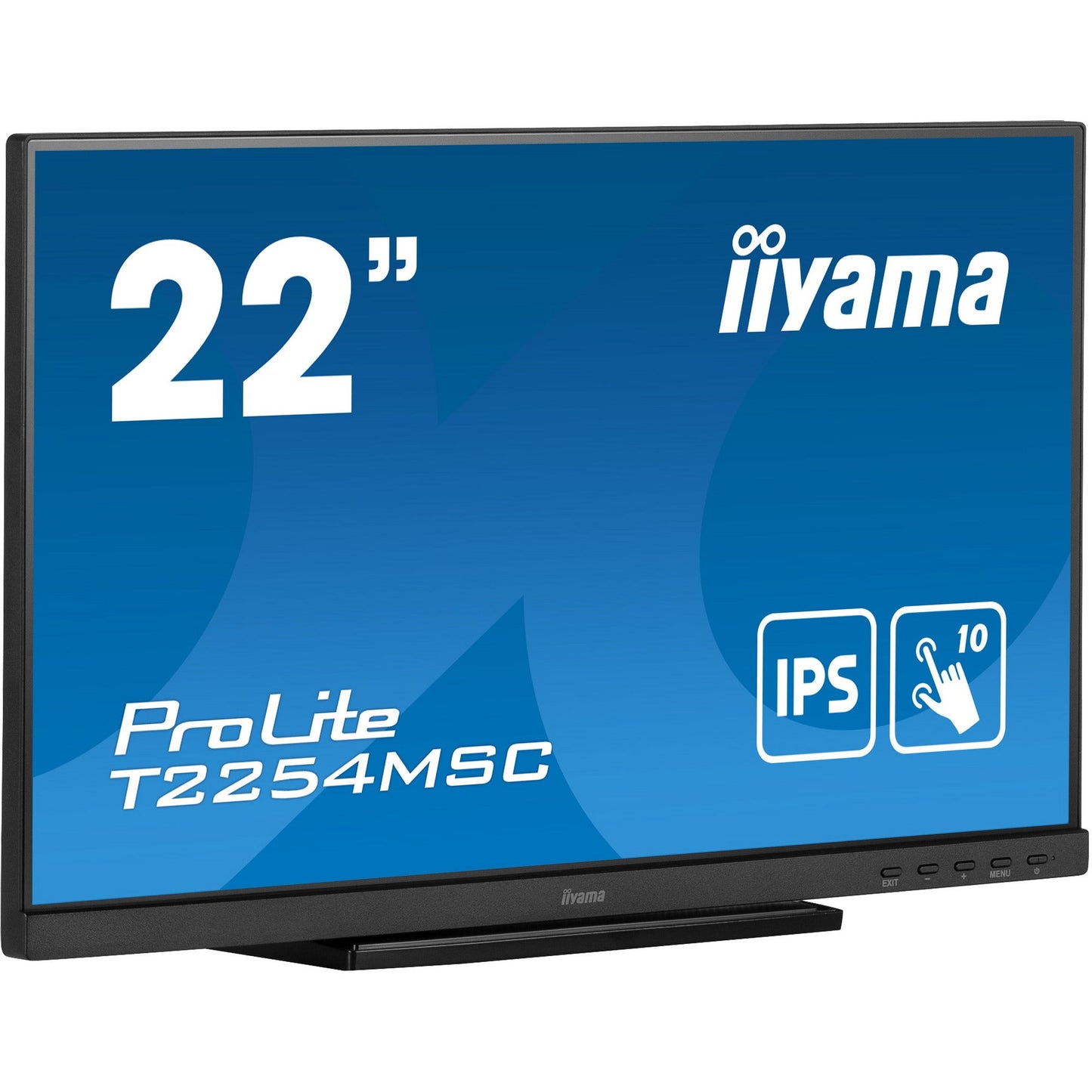 iiyama ProLite T2254MSC-B1AG 10 Point PCAP Touch Screen with Anti Glare Coating and Flexible Stand