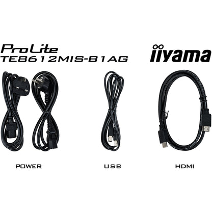 Iiyama ProLite TE8612MIS-B1AG 86" Interactive 4K UHD Touchscreen with User Profiles Software