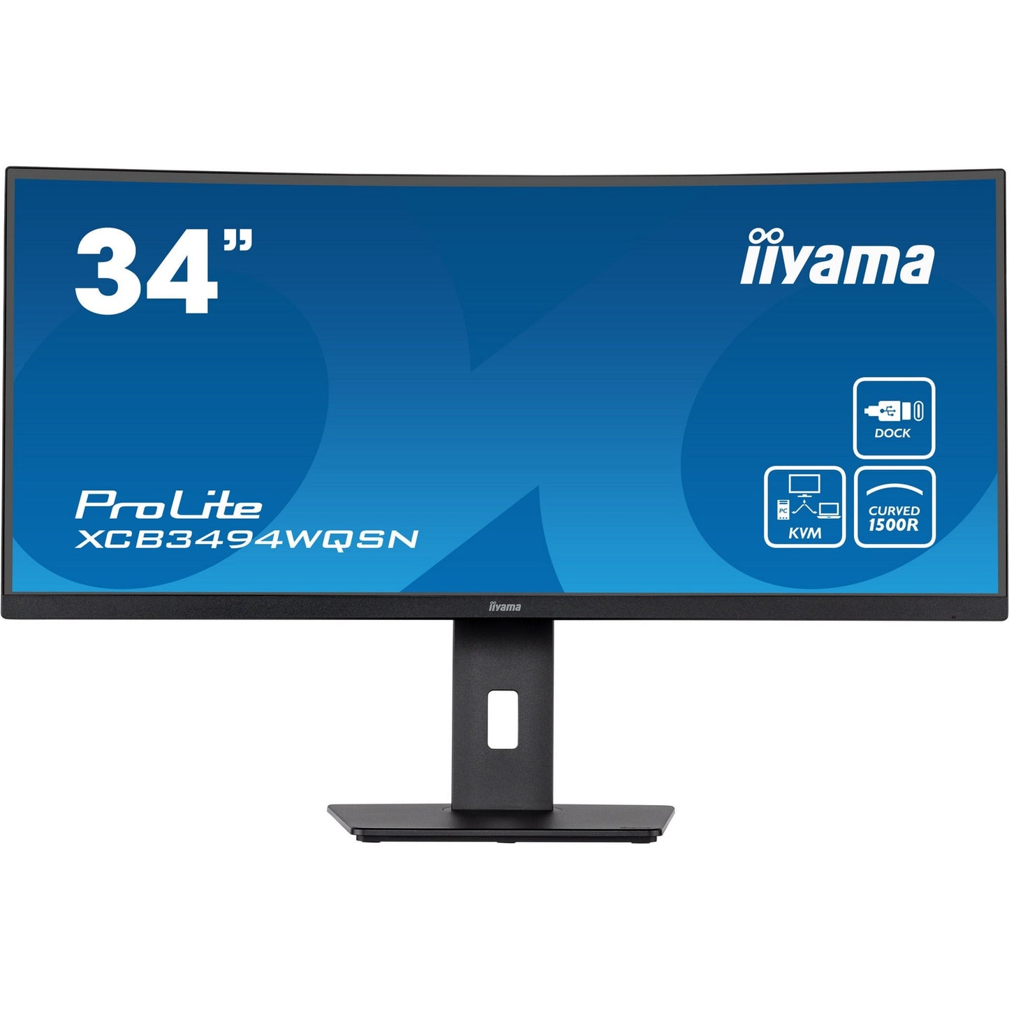 iiyama ProLite XCB3494WQSN-B5 34" 1500R Curved Monitor with USB-C Dock & KVM