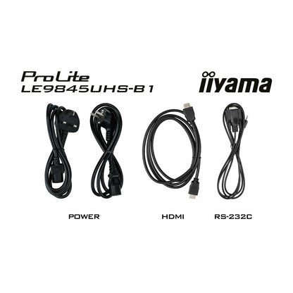 iiyama ProLite LE9845UHS-B1 98’’ 4K UHD Professional Signage Display, featuring Android OS, 18/7 Operation, E-Share / ScreenShare, Landscape Only