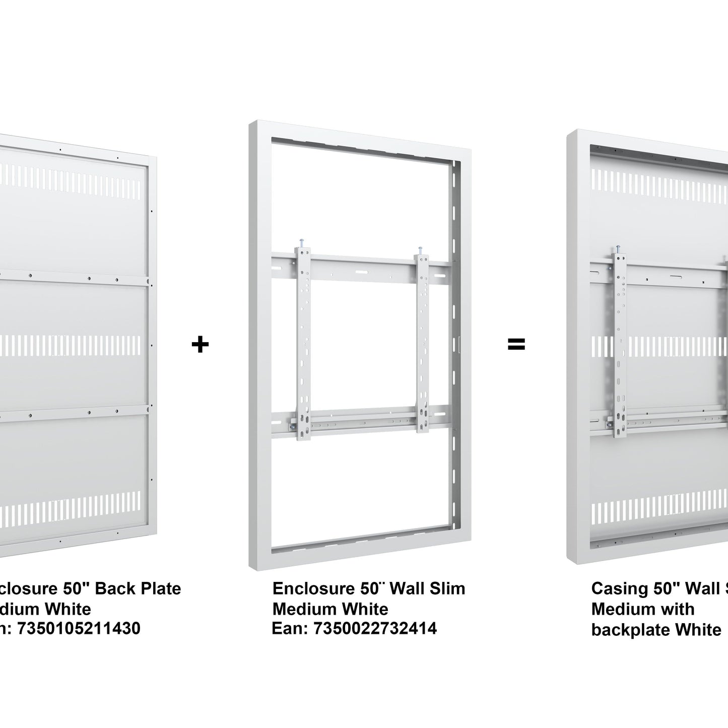 Multibrackets M Pro Series Enclosure 50" Wall Slim Medium White