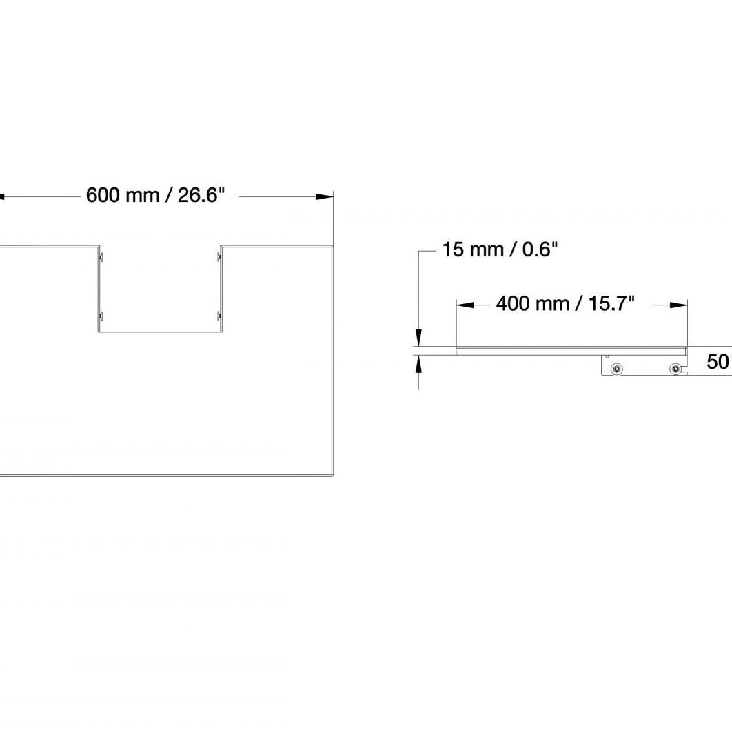 Conen FSH-SM Front Shelf Connects To Central Aluminum Column