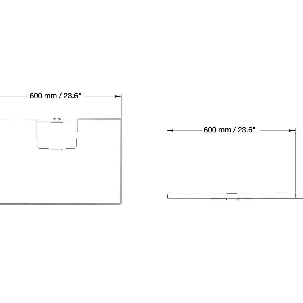 Conen FSH-SMLI Front Shelf For Light System Connects To Central Aluminum Column