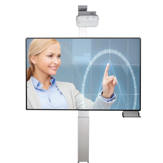 Conen Whiteboard Deluxe 130 Board For Different Pen-operated Projectors Electric Height Adjustable, For Mounting On Massive Walls