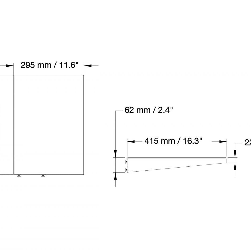 Conen LAP4-SM Laptop Side Shelf Connects To Central Aluminum Column