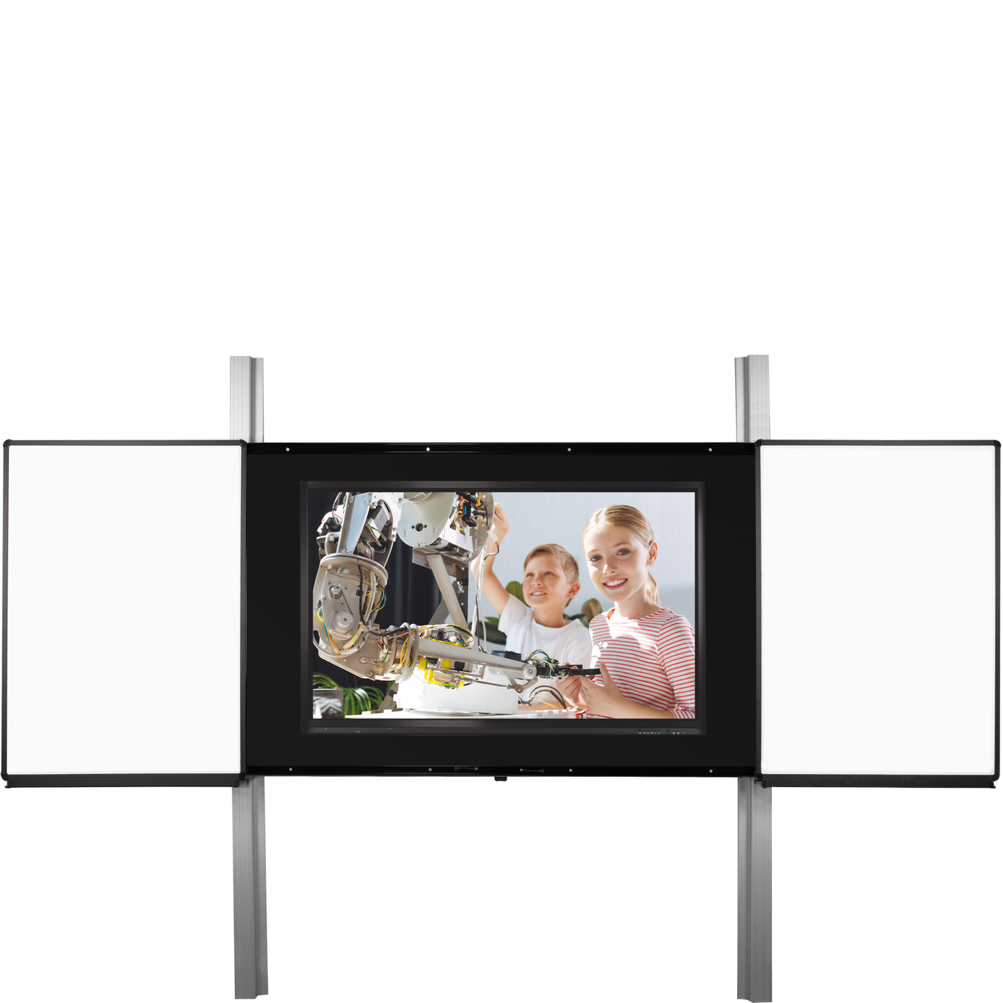 Conen PYETVBWW2RN9 Rail 2.0 - Electrically Height-adjustable Interactive Board, Monitor Wall Mount With Two Fixed, Two Movable Wings, 2900 Pylon Length