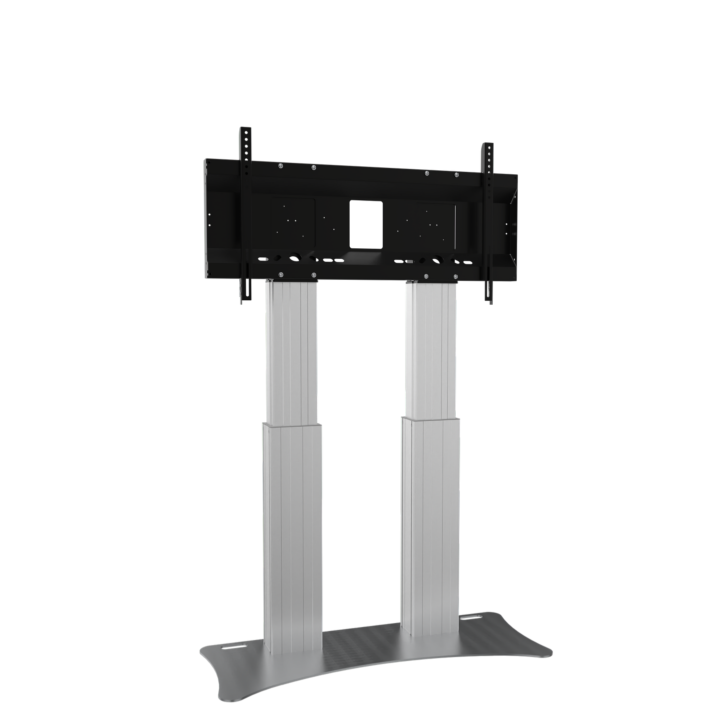 Conen SCETADP Motorized Heavy Duty Xl Display And Monitor Stand With 50 Cm Of Vertical Travel Two Columns Silver Anodized, Floor Plate