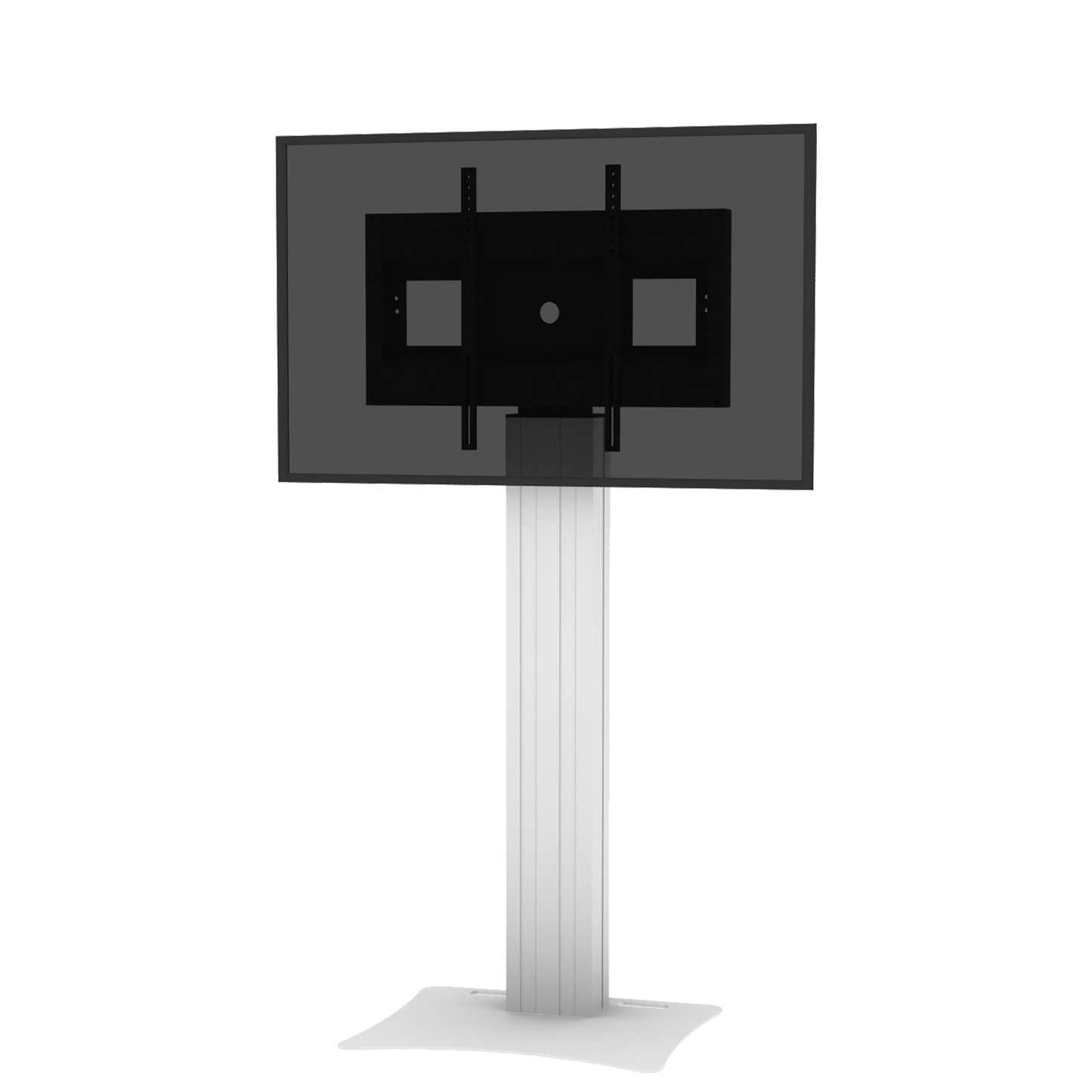 Conen SCETANHVP14 Monitor Stand And Monitor Wall Mount, Center Of Display 162 Cm Column Silver Anodized, Fixed Height, Floor Plate