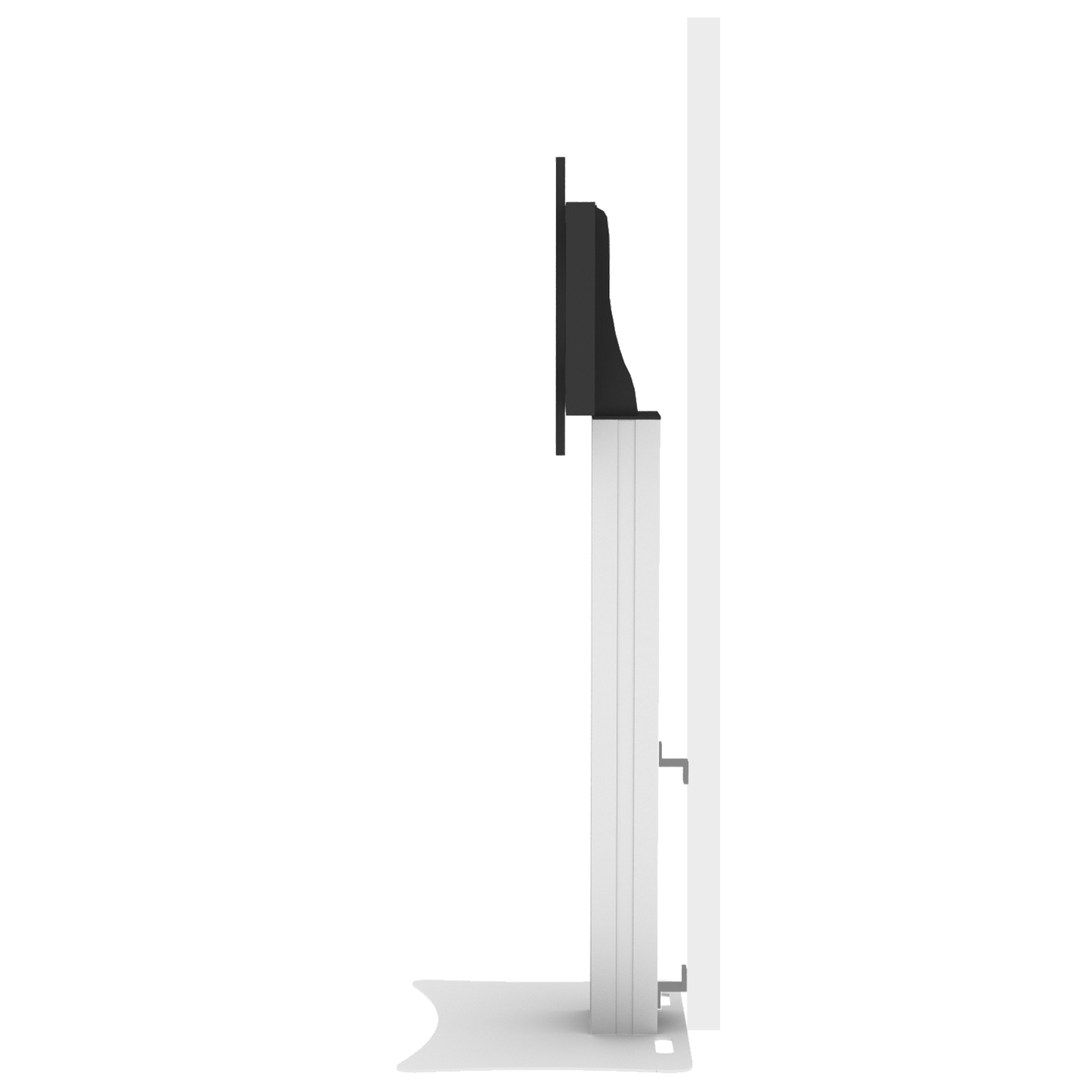 Conen SCETANHVP14 Monitor Stand And Monitor Wall Mount, Center Of Display 162 Cm Column Silver Anodized, Fixed Height, Floor Plate
