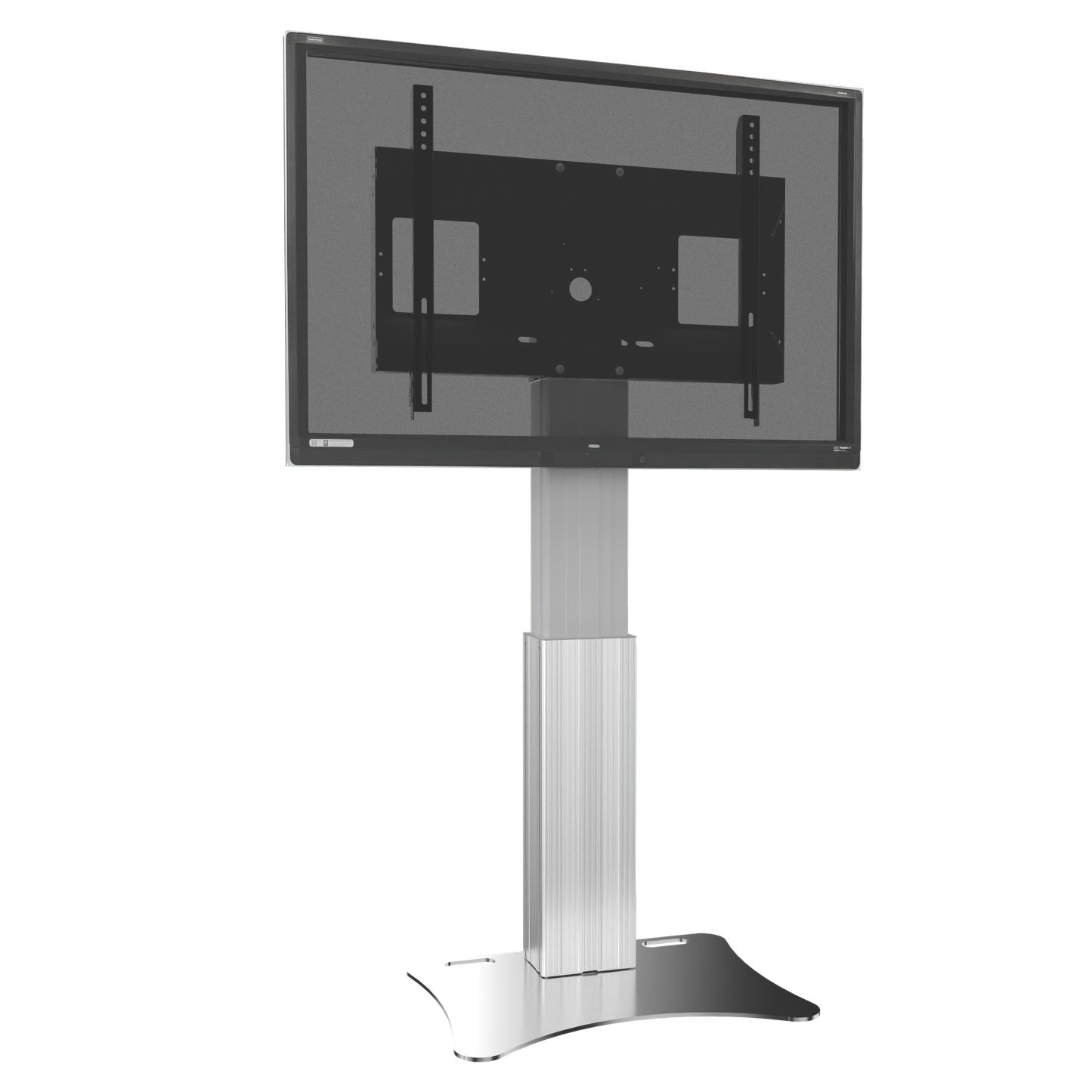 Conen SCETAPL Motorized Display Stand With 50 Cm Of Vertical Travel Column Silver Anodized, Center Of Display 98,8 - 148,8 Cm, Floor Plate