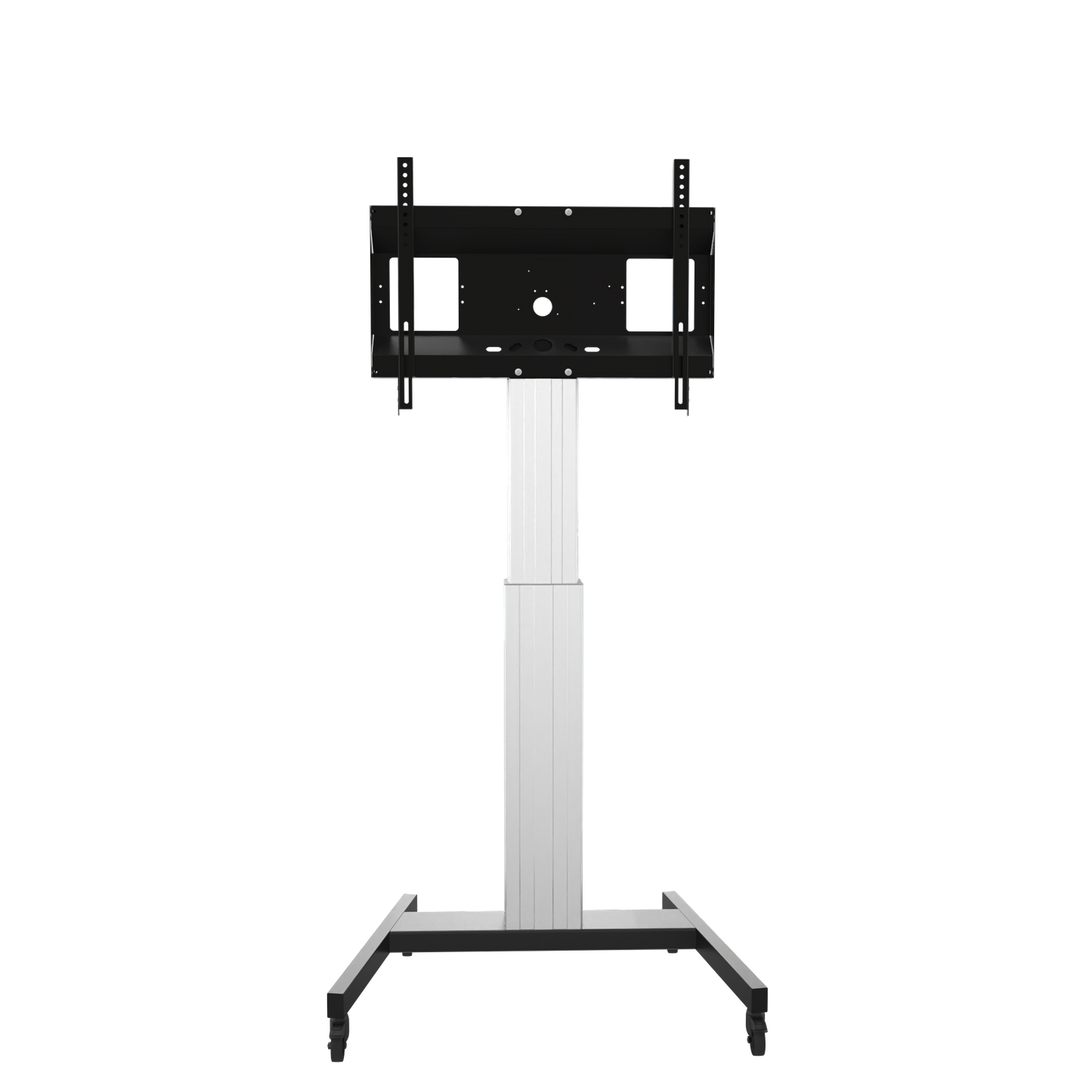 Conen SCETAVXL Motorized Mobile Flat Screen Tv Cart, 50 Cm Of Vertical Travel Column Silver Anodized, V-style Base