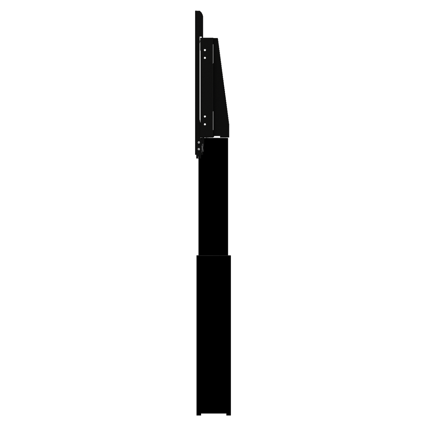 Conen SCETAWLB Motorized Monitor Wall Mount, 50 Cm Of Vertical Travel Column Black Anodized, Center Of Display 99,5 - 149,5 Cm