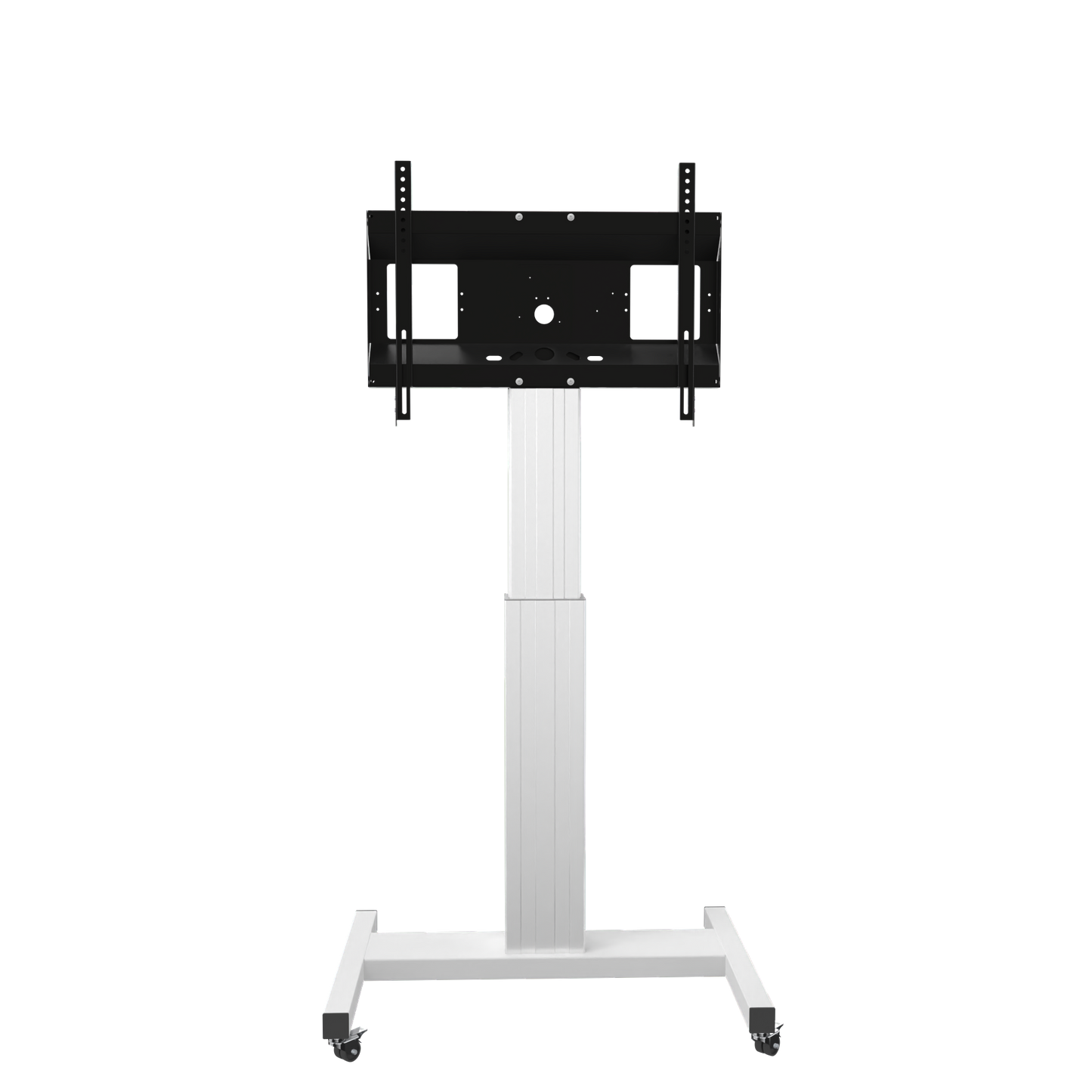 Conen SCETAXL Motorized Mobile Flat Screen Tv Cart, 50 Cm Of Vertical Travel Column Silver Anodized, H-style Base