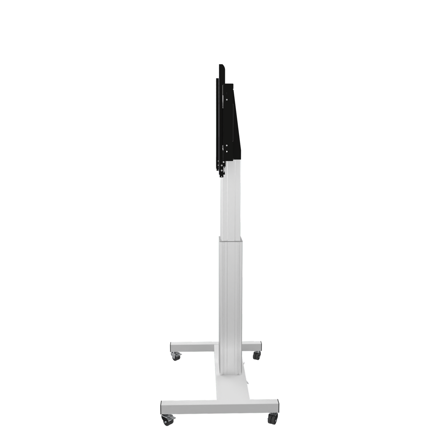 Conen SCETAXL Motorized Mobile Flat Screen Tv Cart, 50 Cm Of Vertical Travel Column Silver Anodized, H-style Base