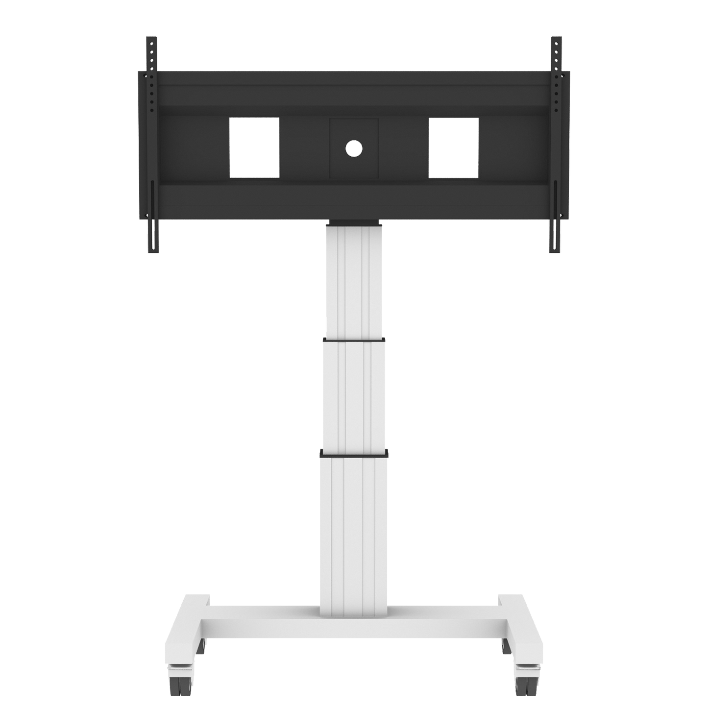 Conen SCEXL3535 Motorized Mobile Xl Flat Screen Tv & Monitor Cart, 70 Cm Of Vertical Travel Column Silver Anodized, H-style Base