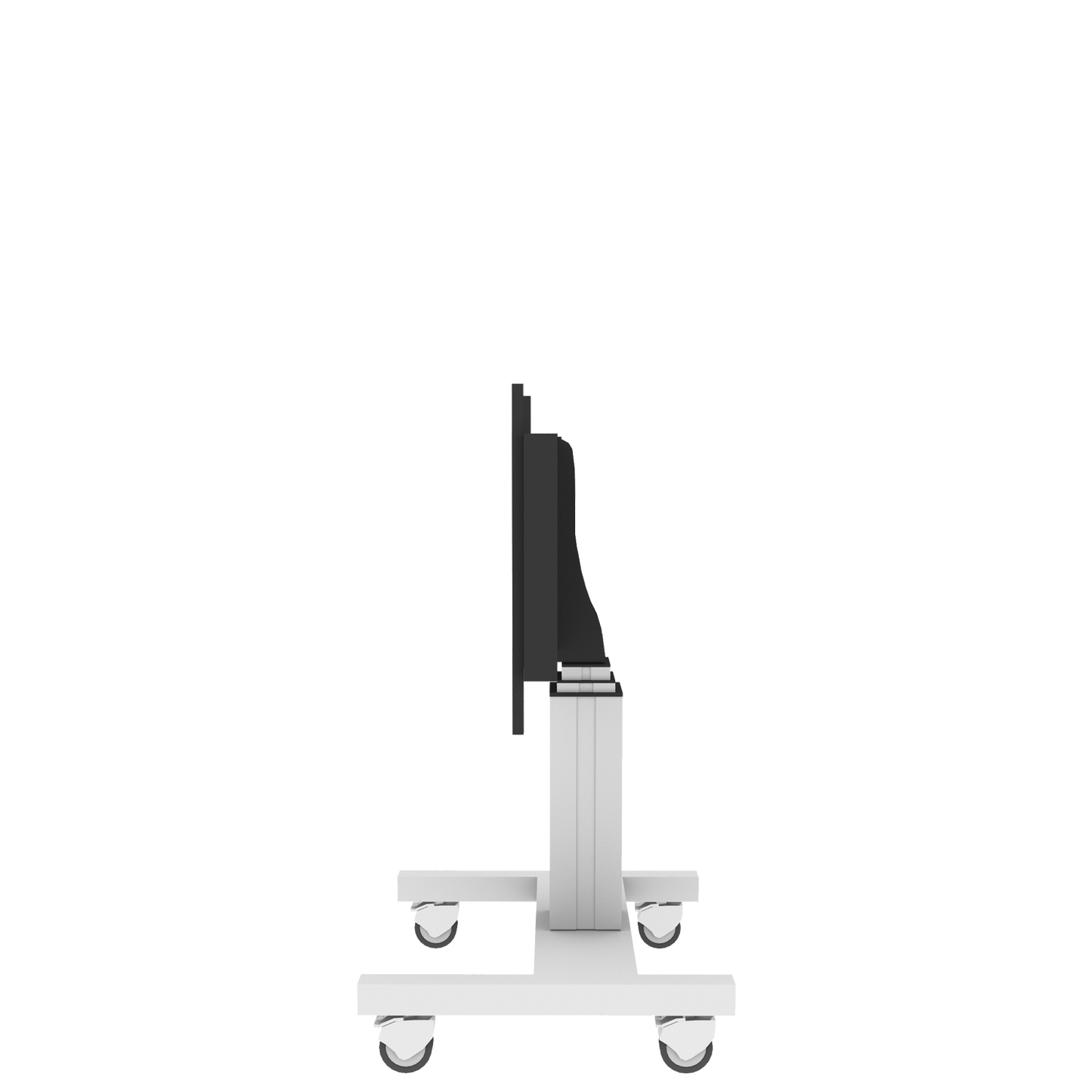 Conen SCEXL3535 Motorized Mobile Xl Flat Screen Tv & Monitor Cart, 70 Cm Of Vertical Travel Column Silver Anodized, H-style Base