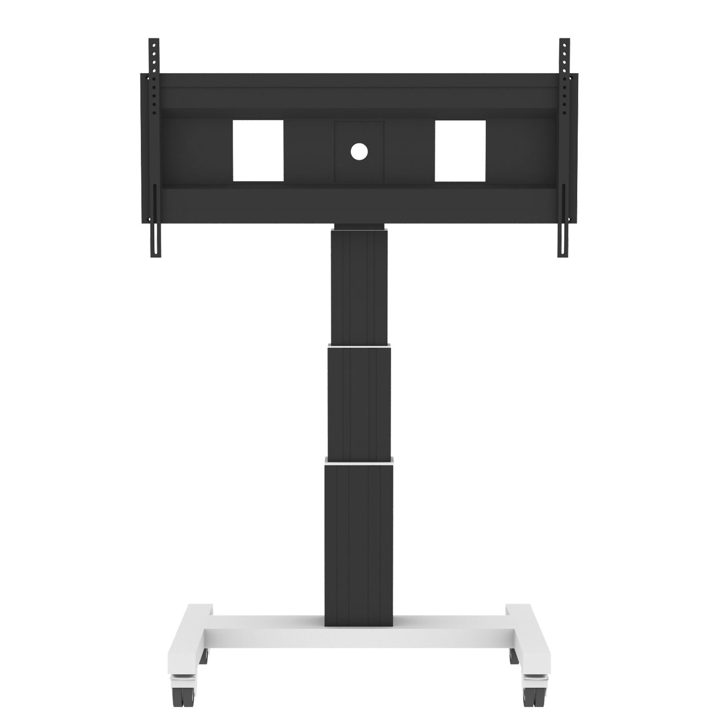 Conen SCEXL3535B Motorized Mobile Xl Flat Screen Tv & Monitor Cart, 70 Cm Of Vertical Travel Column Black Anodized, H-style Base