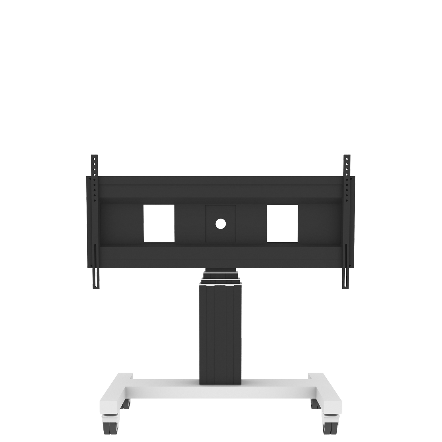 Conen SCEXL3535B Motorized Mobile Xl Flat Screen Tv & Monitor Cart, 70 Cm Of Vertical Travel Column Black Anodized, H-style Base