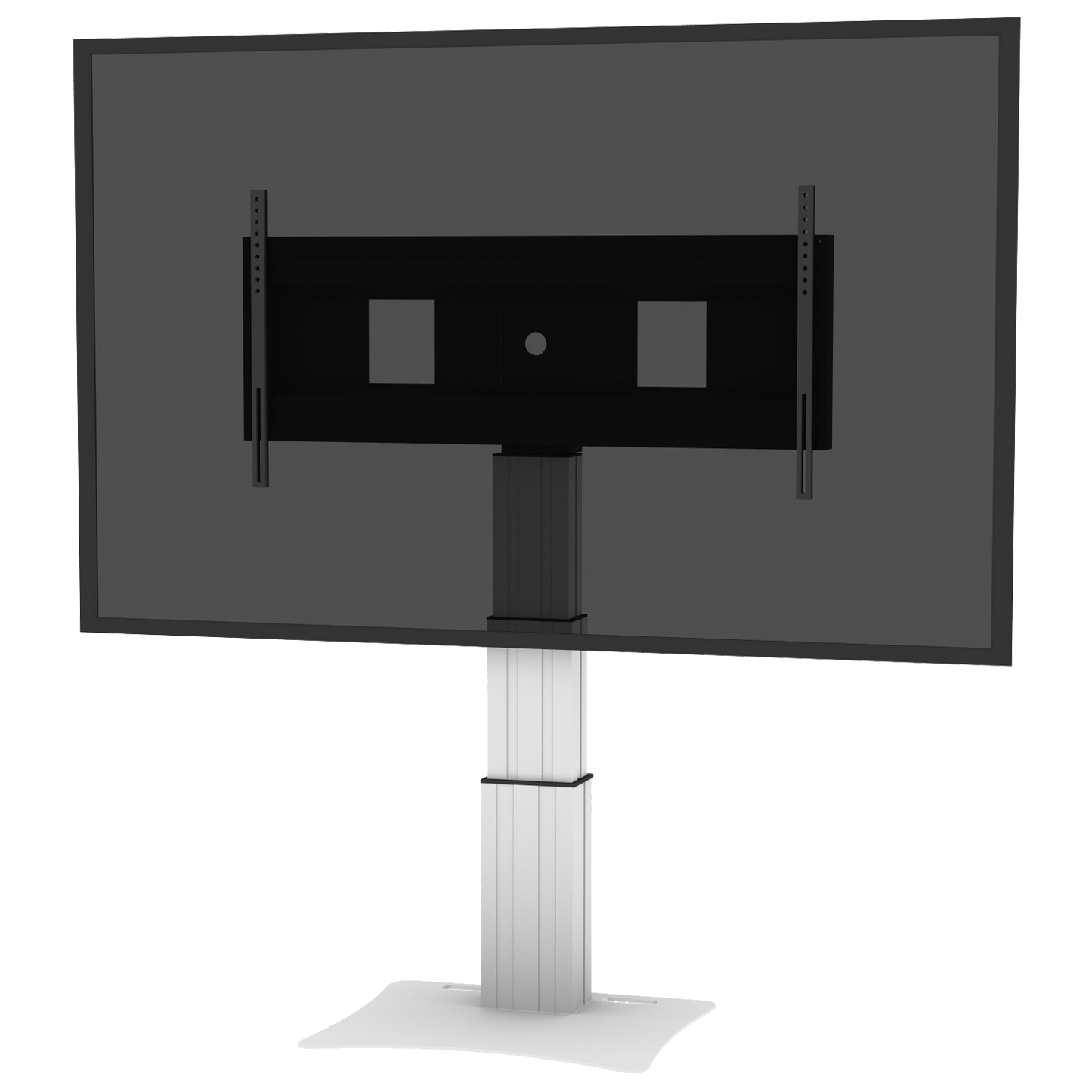 Conen SCEXLP3535 Motorized Xl Display Mount & Monitor Stand, 70 Cm Of Vertical Travel Column Silver Anodized, Floor Plate