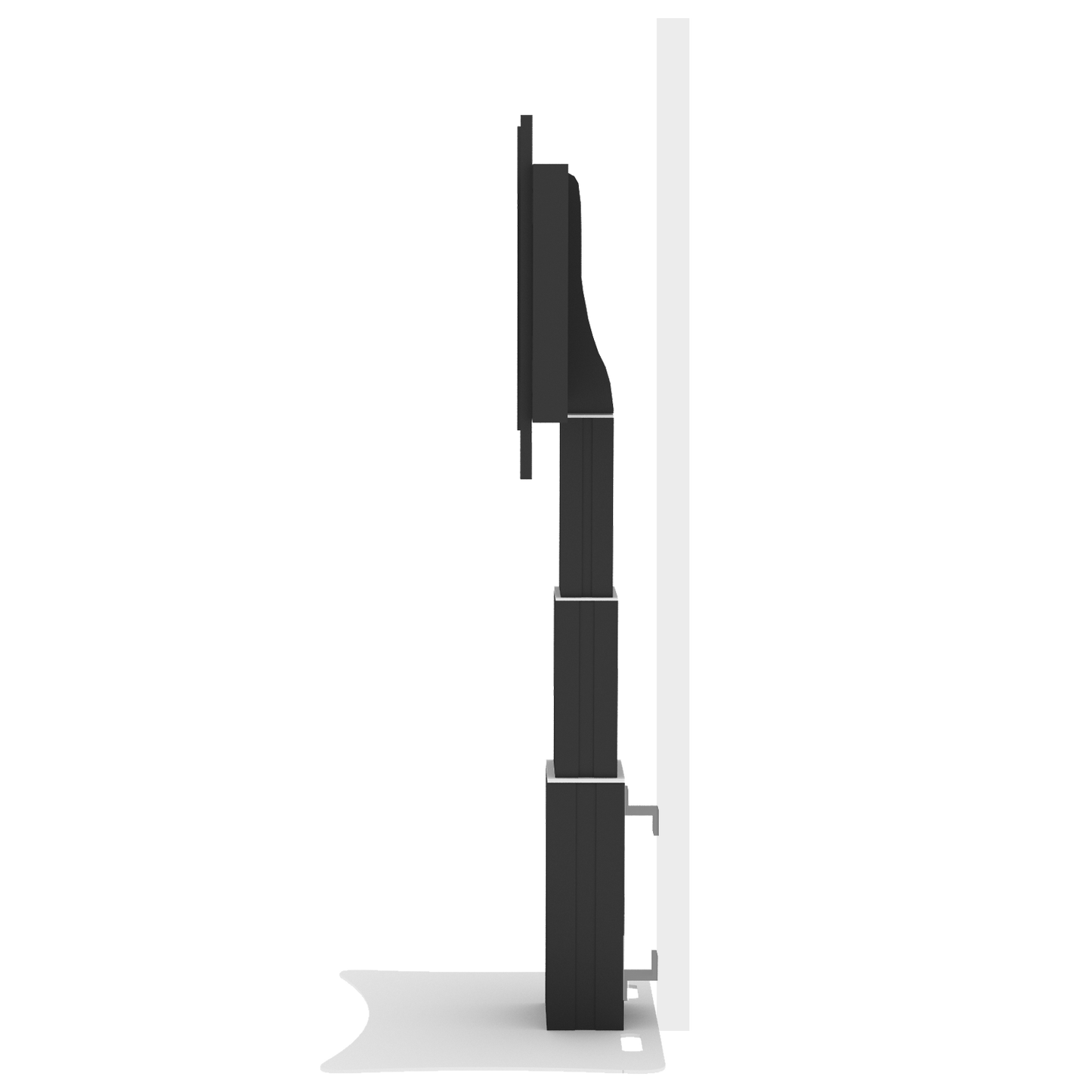 Conen SCEXLP3535B Motorized Xl Display Mount & Monitor Stand, 70 Cm Of Vertical Travel Column Black Anodized, Floor Plate