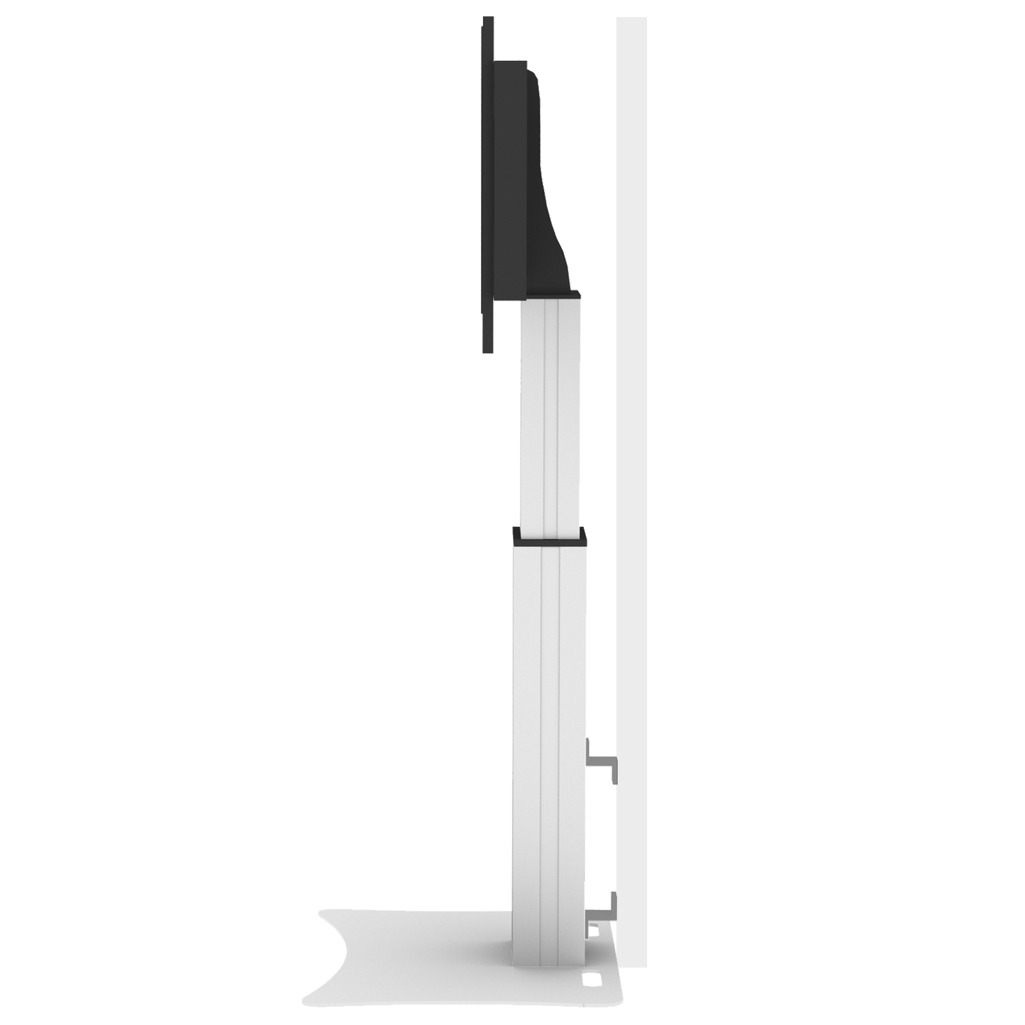 Conen SCEXLP Motorized Xl Display Mount & Monitor Stand, 50 Cm Of Vertical Travel Column Silver Anodized, Center Of Display 121 - 171 Cmfloor Plate