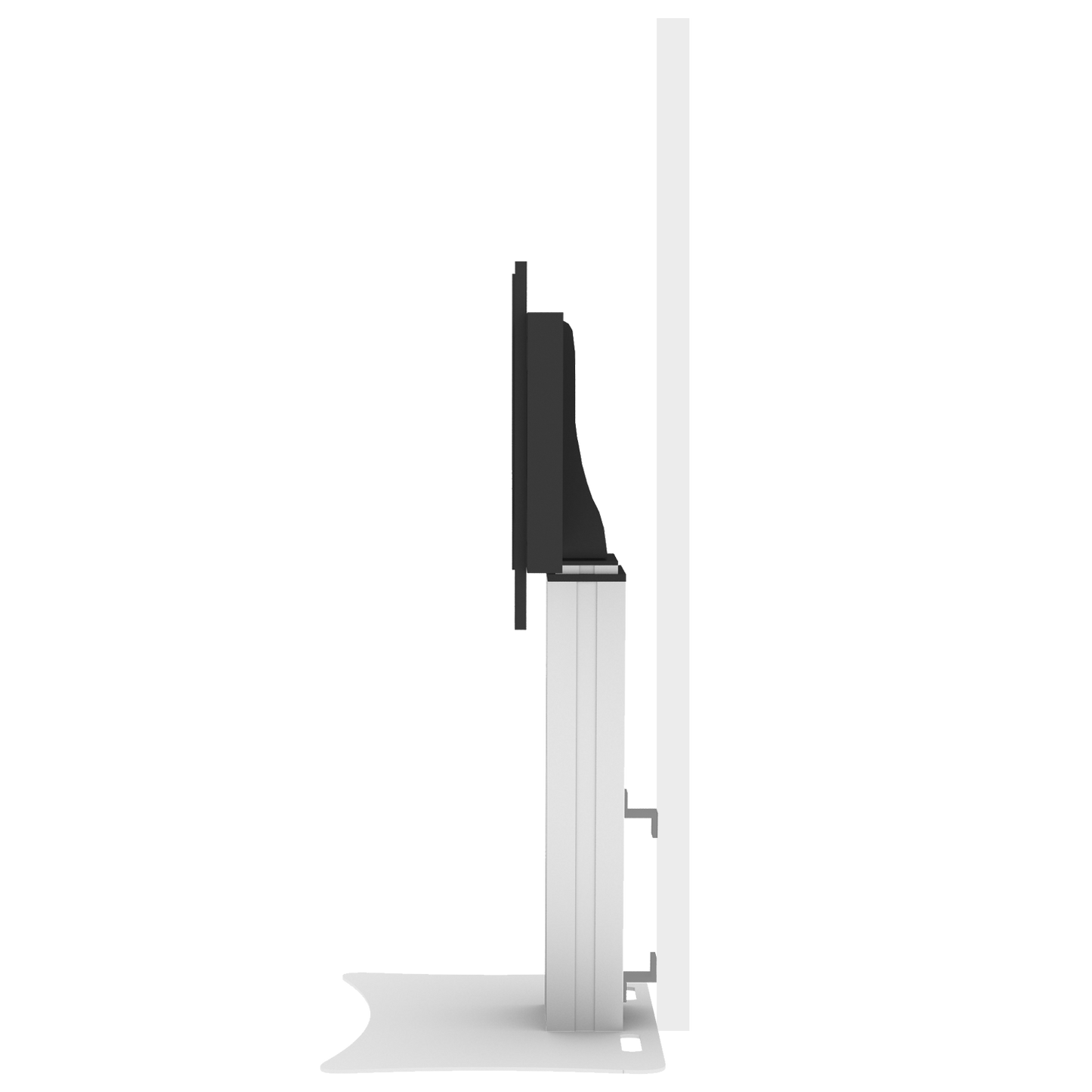 Conen SCEXLP Motorized Xl Display Mount & Monitor Stand, 50 Cm Of Vertical Travel Column Silver Anodized, Center Of Display 121 - 171 Cmfloor Plate