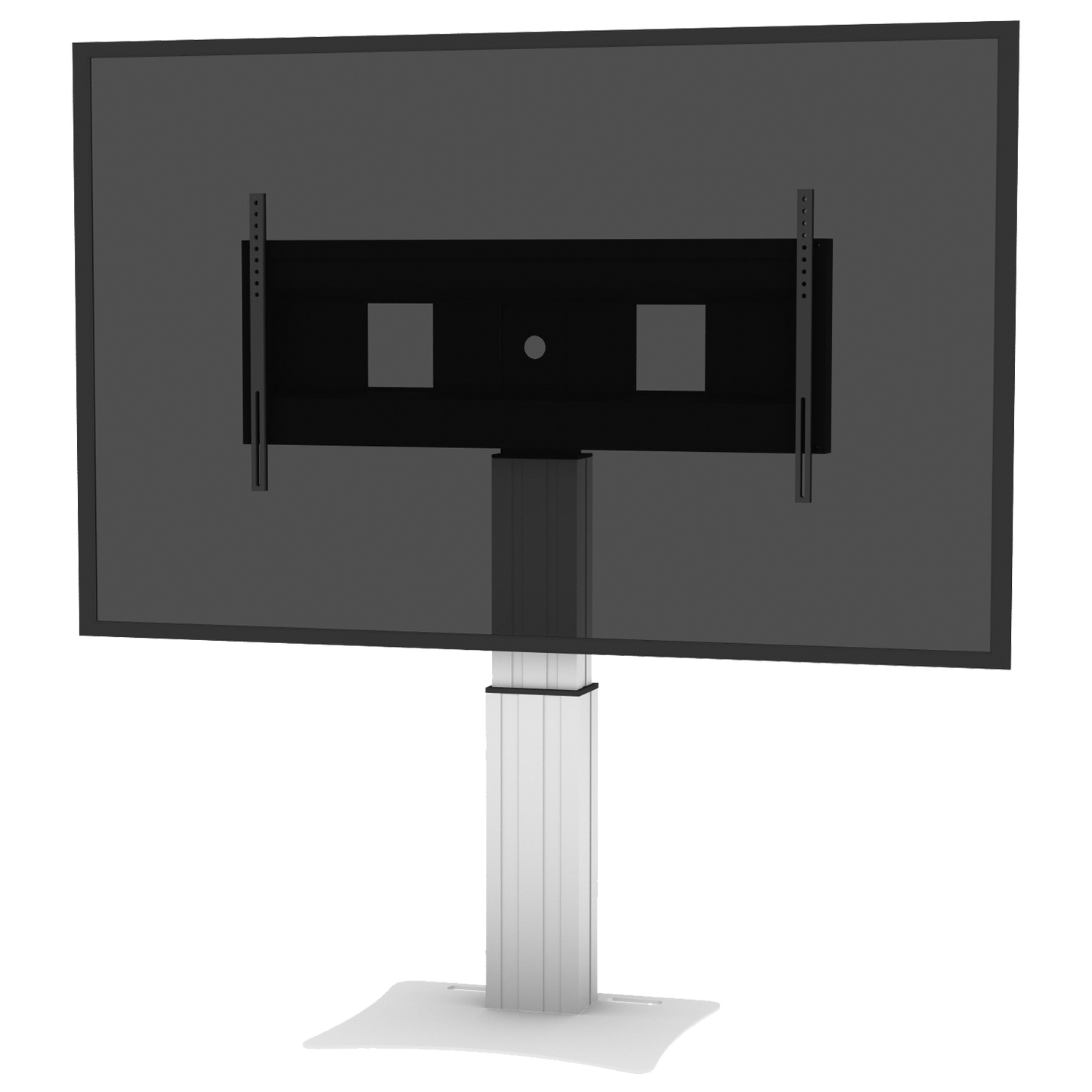 Conen SCEXLPL Motorized Xl Display Mount & Monitor Stand, 50 Cm Of Vertical Travel Column Silver Anodized, Center Of Display 99,5 - 149,5 Cm, Floor Plate
