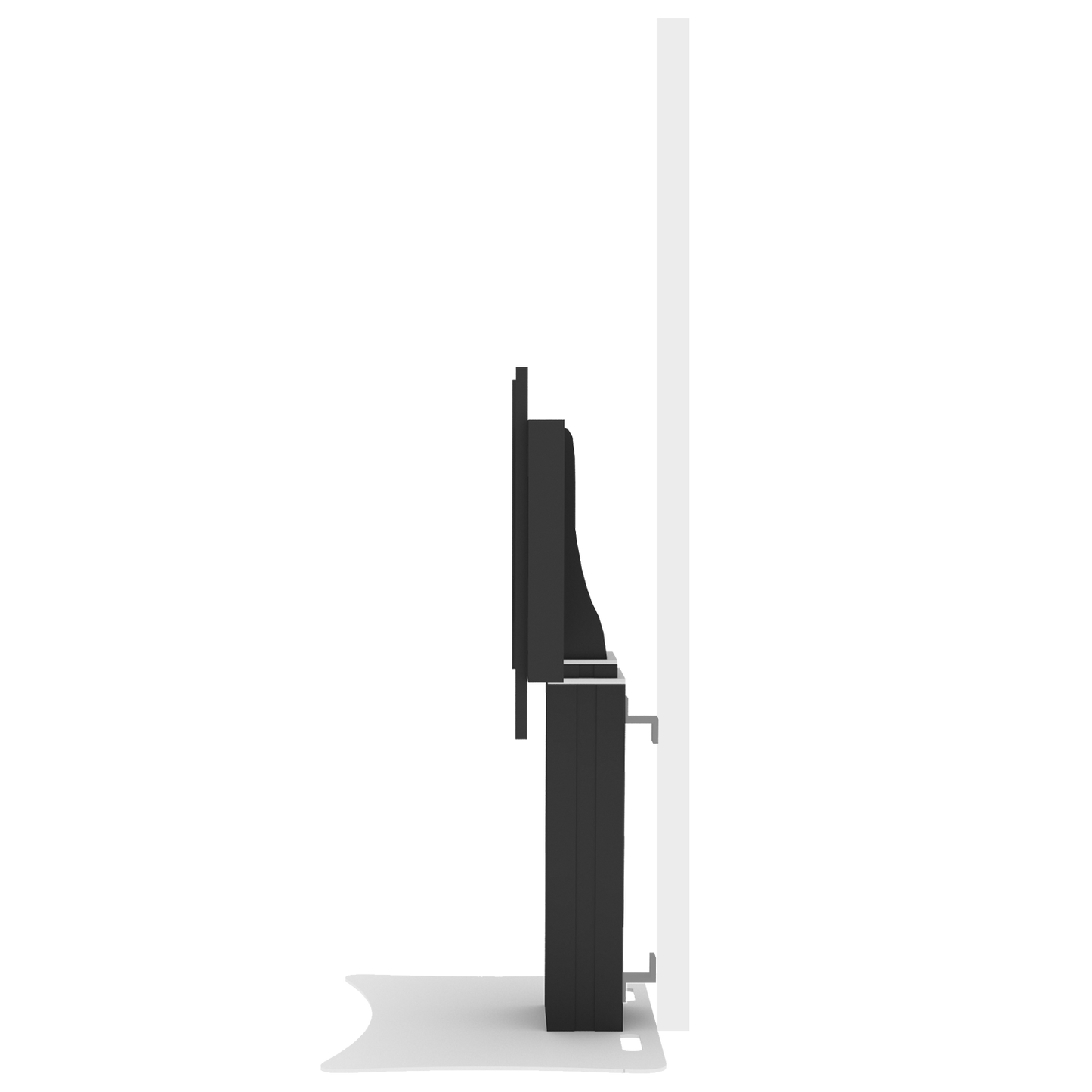 Conen SCEXLPLB Motorized Xl Display Mount & Monitor Stand, 50 Cm Of Vertical Travel Column Black Anodized, Center Of Display 99 - 149 Cm, Floor Plate