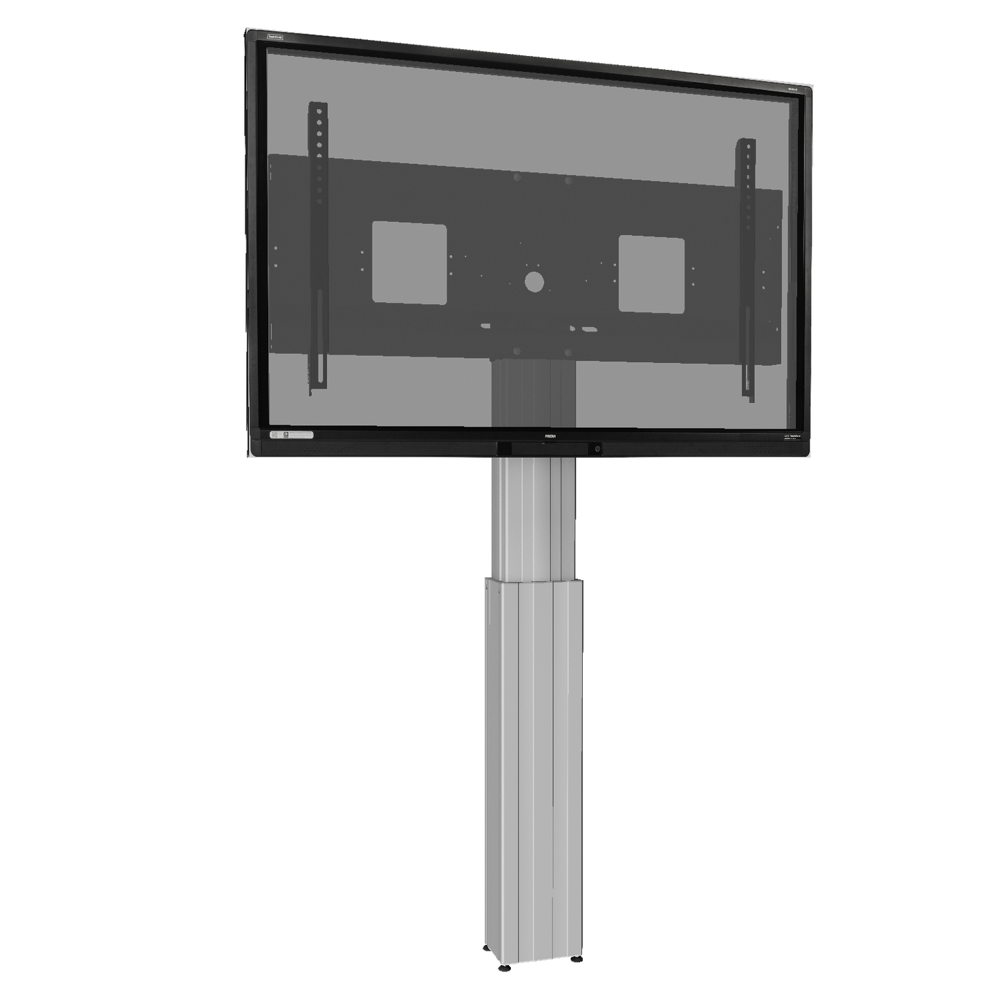 Conen SCEXLW Motorized Xl Monitor Wall Mount, 50 Cm Of Vertical Travel Column Silver Anodized, Center Of Display 121,5 - 171,5 Cm