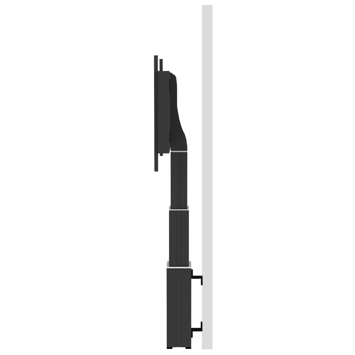 Conen SCEXLW3535B Motorized Xl Monitor Wall Mount, 70 Cm Of Vertical Travel Column Black Anodized