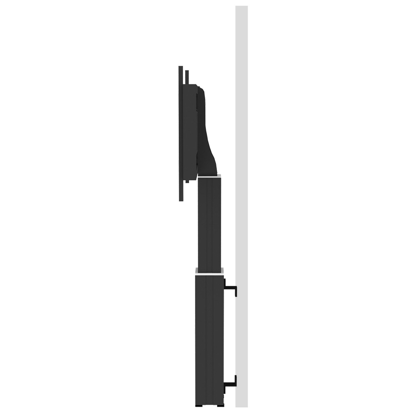 Conen SCEXLWLB Motorized Xl Monitor Wall Mount, 50 Cm Of Vertical Travel Column Black Anodized, Center Of Display 99,5 - 149,5 Cm