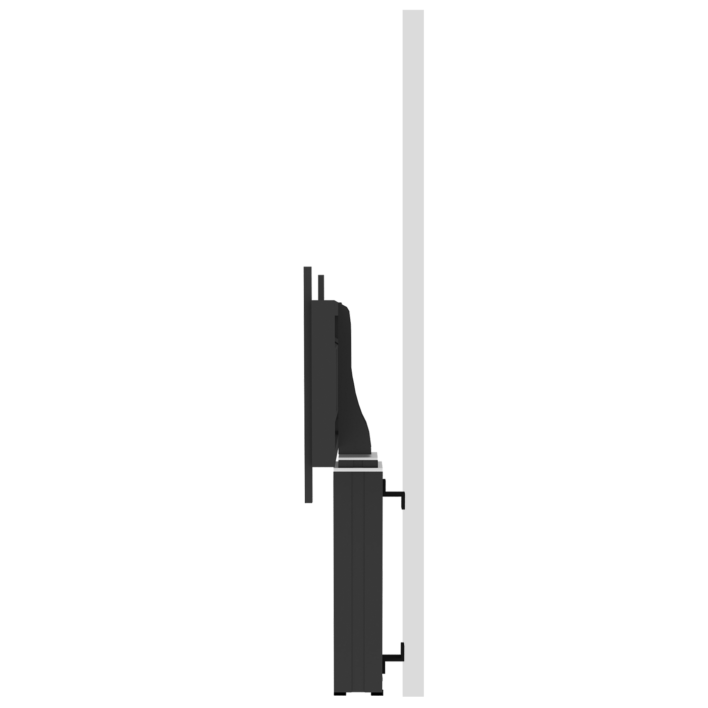Conen SCEXLWLB Motorized Xl Monitor Wall Mount, 50 Cm Of Vertical Travel Column Black Anodized, Center Of Display 99,5 - 149,5 Cm